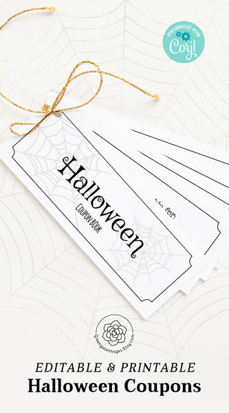 Halloween Coupon Template - Black and White
