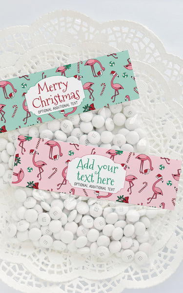 Christmas Bag Topper Duo - Pink and Mint Flamingos