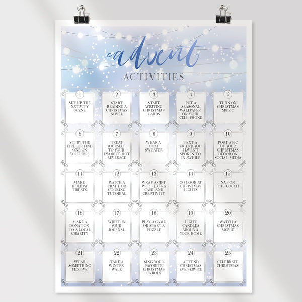 Advent Activities Calendar - Blue Winter - Greengate Images