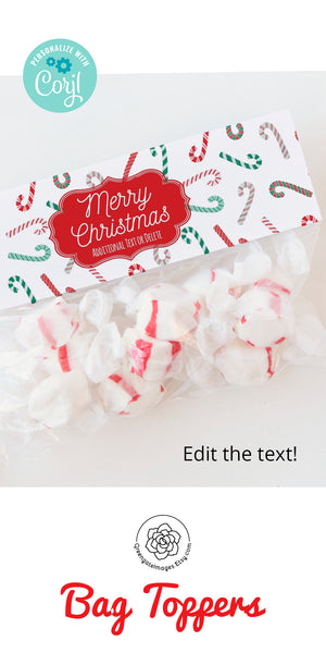 Christmas Bag Toppers - Candy Canes