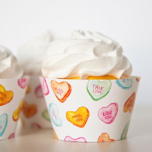 Candy Heart Cupcake Wrappers