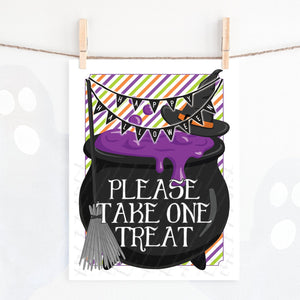 Witch Cauldron Sign Template