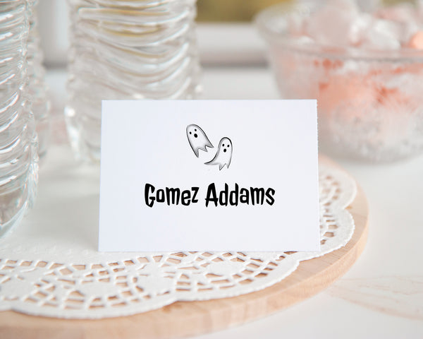 Ghosts Halloween Place Cards Duo
