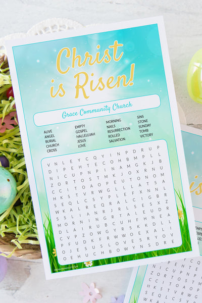 Christian Easter Word Find Cards