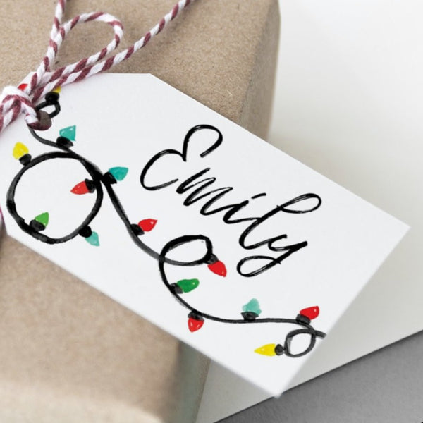 Christmas Gift Tags - String Light Design