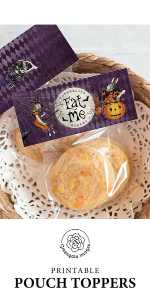 Halloween Alice Cookie Pouch Topper