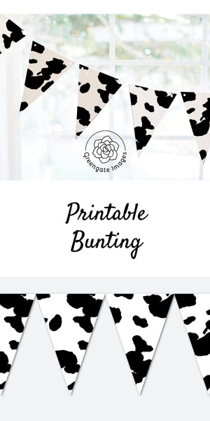 Cow Print Bunting