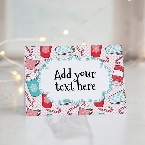 Christmas Buffet Signs - Hot Beverages and Peppermint