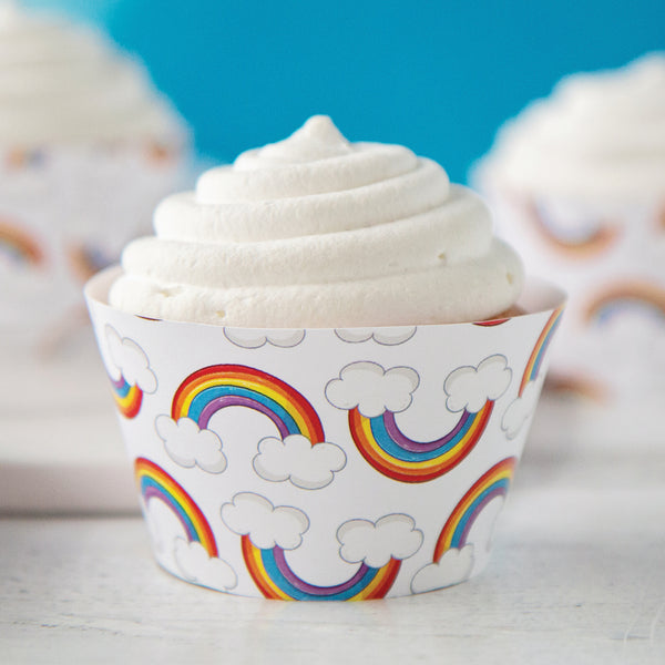Rainbows and Clouds Cupcake Wrapper
