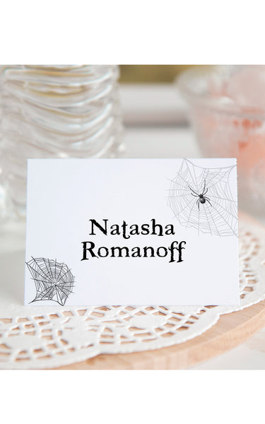 Spiderweb Halloween Place Cards Duo