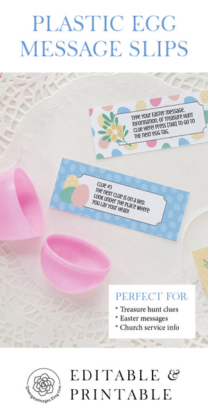 Easter Egg Message Slips - Greengate Images