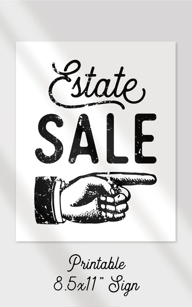 8.5x11" Estate Sale Signs