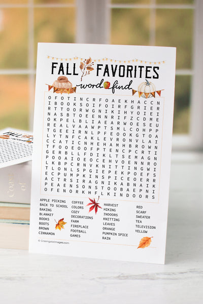 Fall Word Find