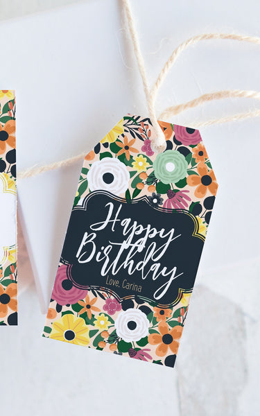 Fall Floral Gift Tag