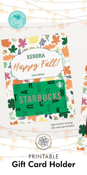 Fall Leaves Gift Card Holder