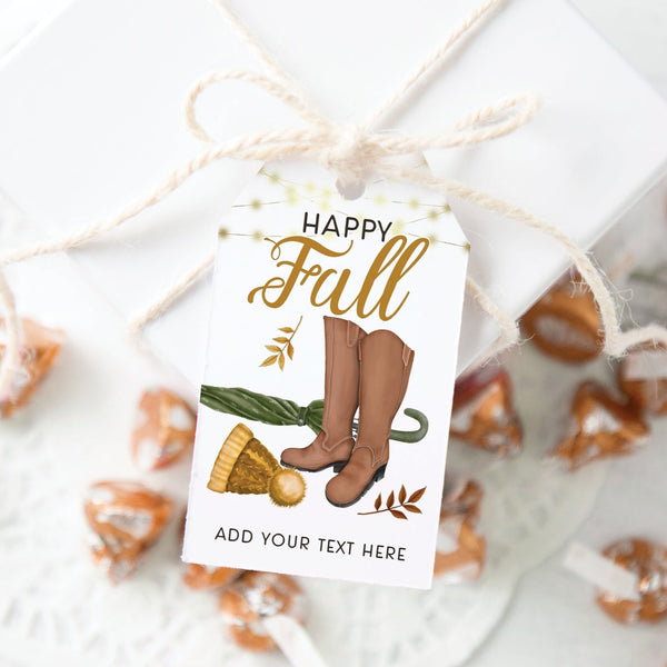Boots, Umbrella, and Hat Gift Tag
