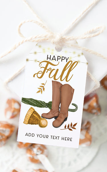 Boots, Umbrella, and Hat Gift Tag