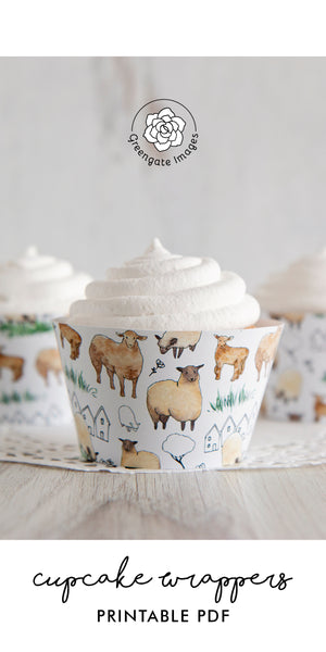 Sheep Cupcake Wrappers