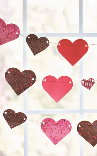 Heart Garland - Chocolate