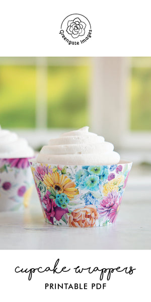 Fiesta Floral Cupcake Wrappers - Greengate Images