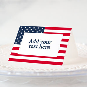 Patriotic Buffet Signs - American Flag