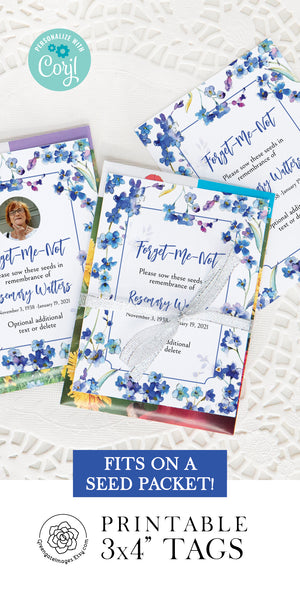 Forget-Me-Not Seed Packet Tags
