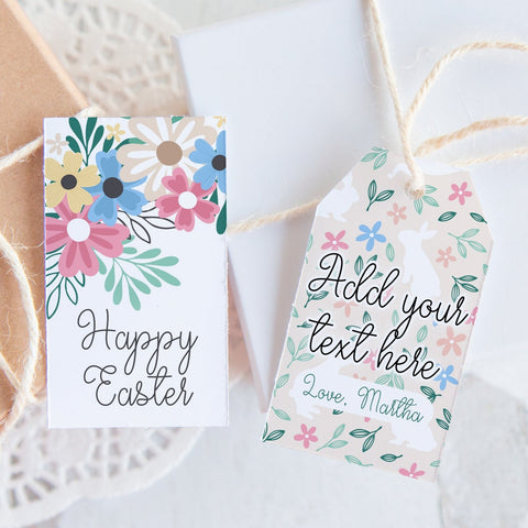 Easter Gift Tags - Flowers and Bunnies
