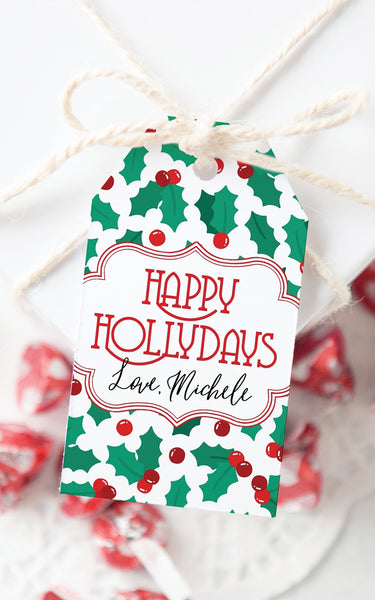 Christmas Holly Gift Tags