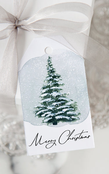 Evergreen Tree Gift Tag