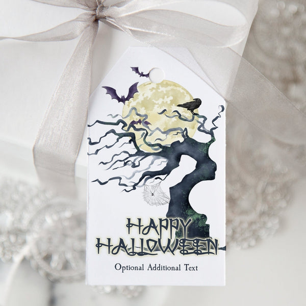 Creepy Tree Halloween Gift Tag