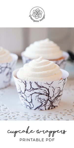 Creepy Tree Branches Halloween Cupcake Wrappers