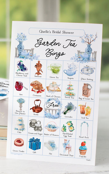 Garden Tea Party Bingo Cards - Personalizable