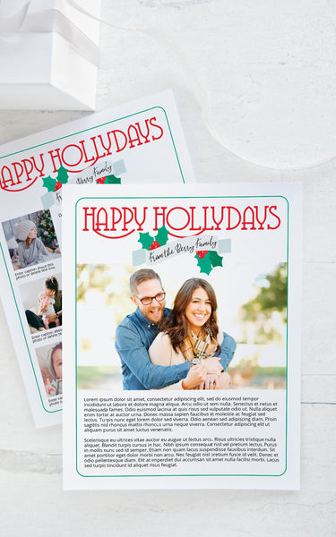 Christmas Letter Template - Happy Hollydays
