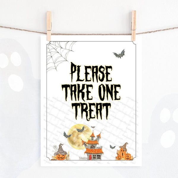 Haunted House Halloween Sign + Template
