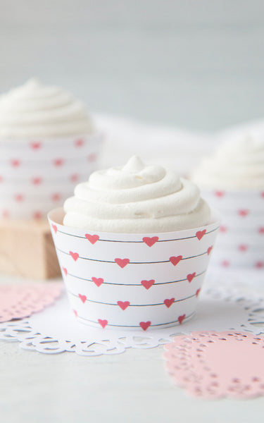 Valentine Heartstrings Cupcake Wrappers