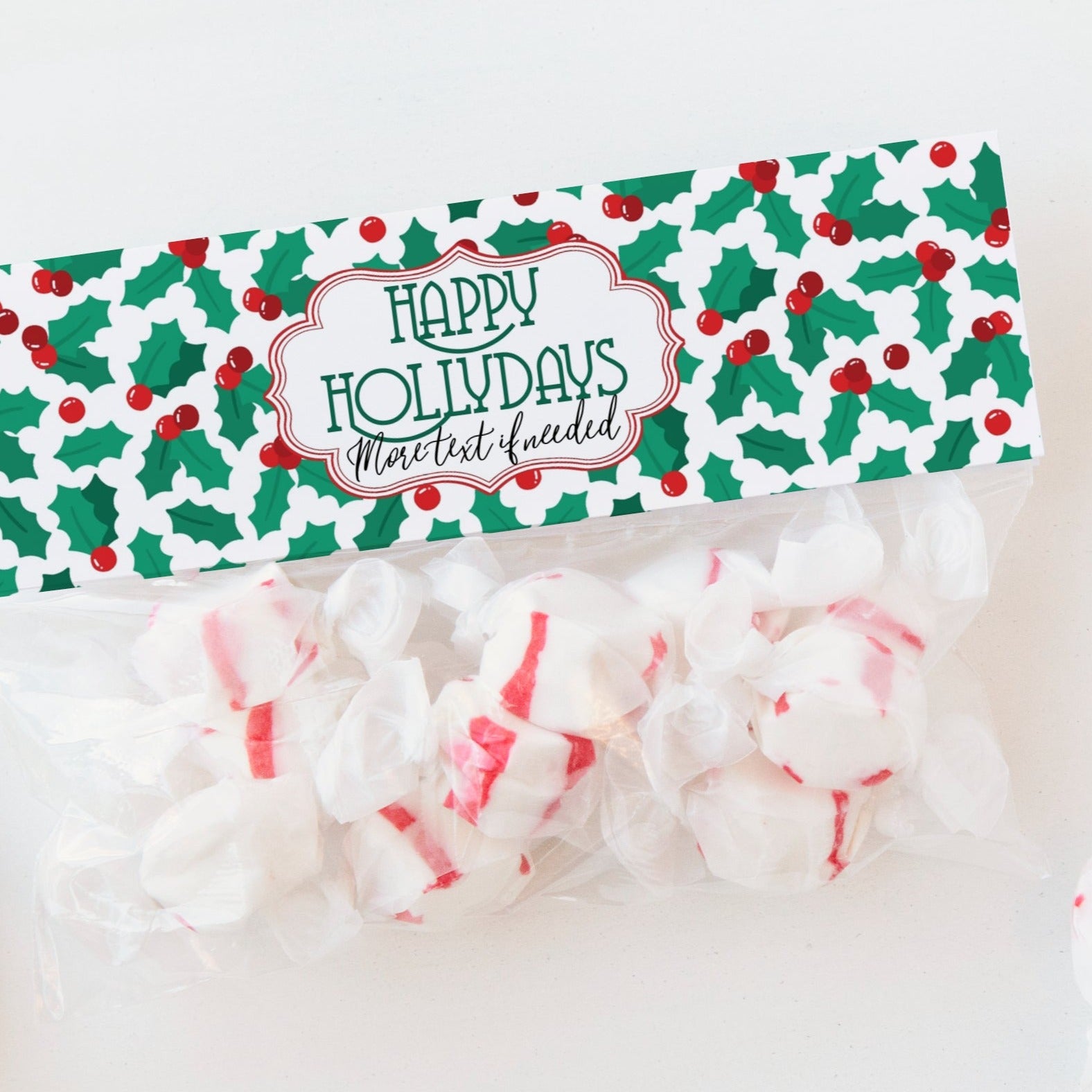 Christmas Bag Toppers - Holly