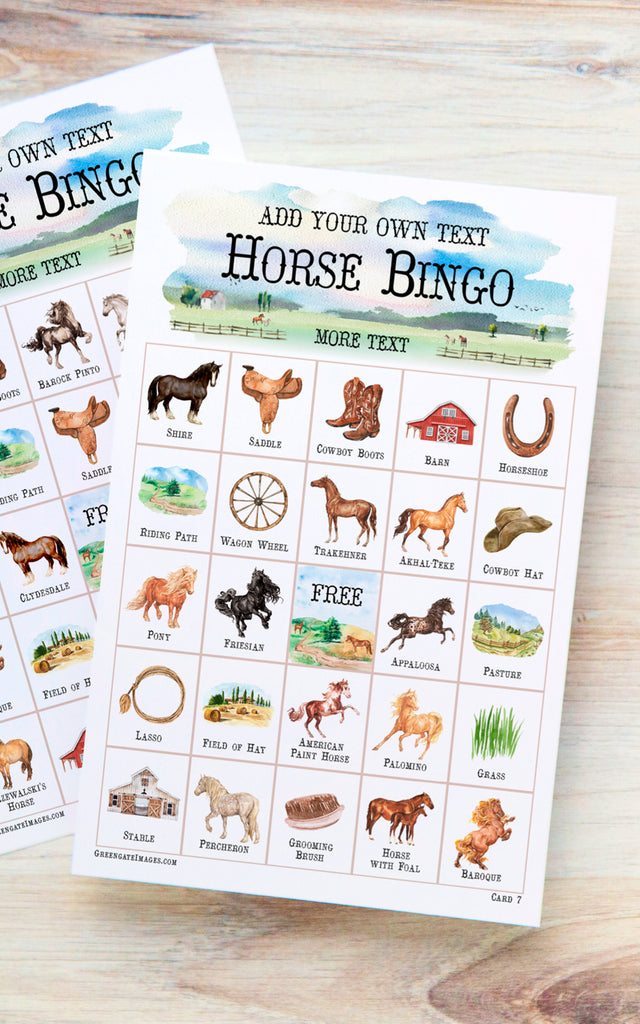 Horse Bingo – Greengate Images