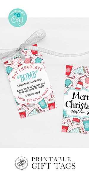 Christmas Coffee / Hot Chocolate Bomb Tag
