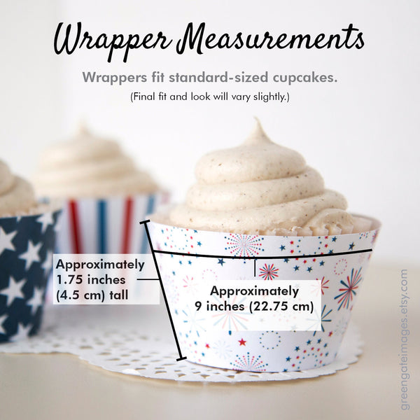Patriotic Cupcake Wrappers 