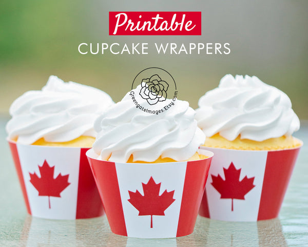 Canadian Flag Cupcake Wrapper 