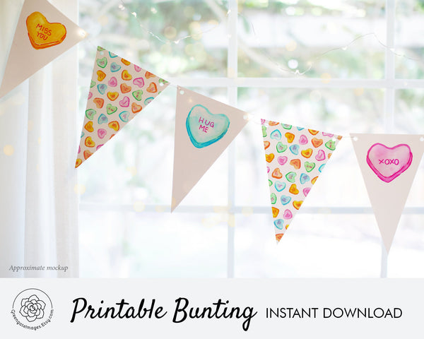 Candy Heart Bunting