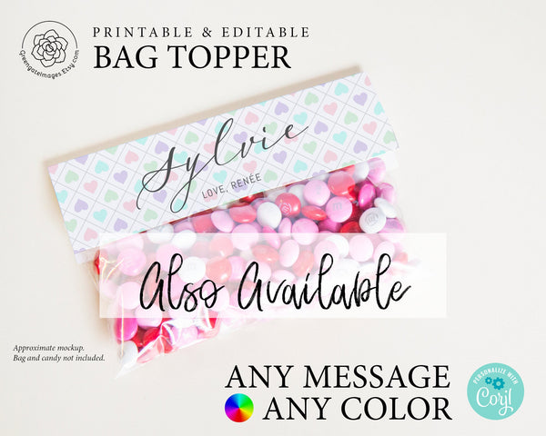 Valentine's Day Bag Toppers - Printable Digital Download by Greengate Images