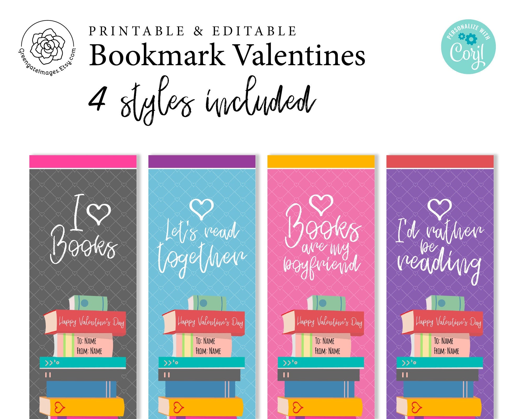 valentine-s-day-bookmarks-greengate-images for Free Printable Valentine S Day Bookmarks Valentine's Day Bookmarks – Greengate Images for Free Printable Valentine S Day Bookmarks