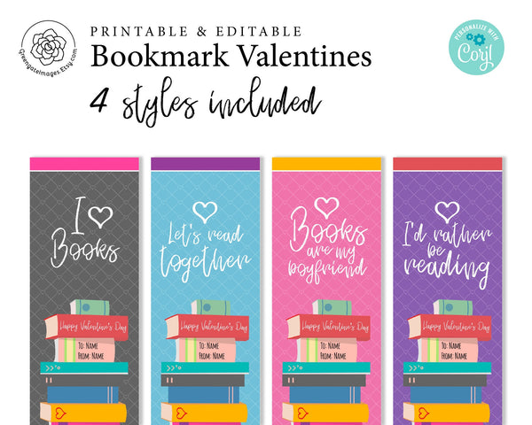 Bookmark Valentine Cards 