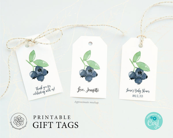 Blueberry Gift Tags 