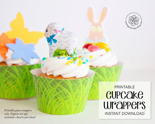 Grass Cupcake Wrappers