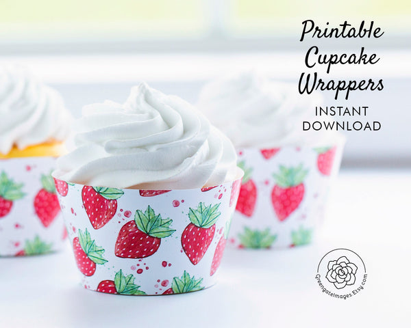 Strawberry Cupcake Wrapper 