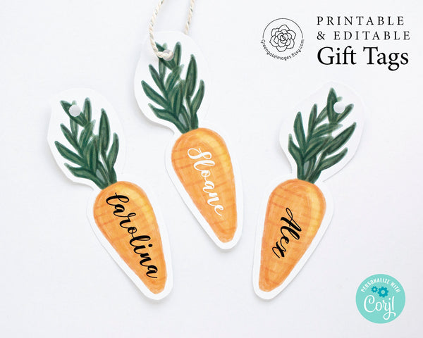 Carrot Gift Tags 