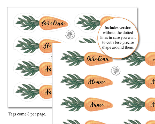 Carrot Gift Tags 