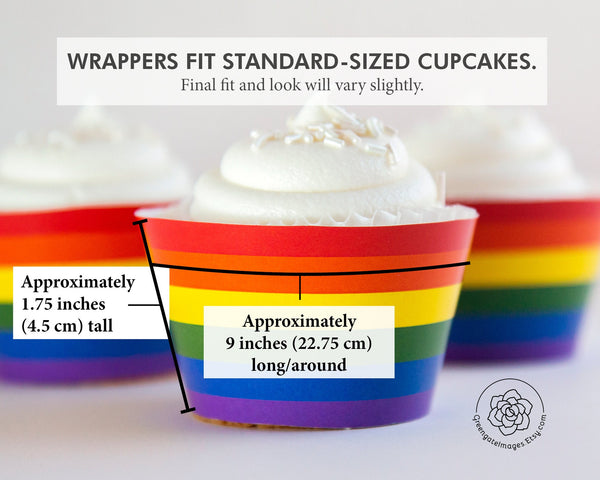 Rainbow Cupcake Wrapper - printable cupcake wrap, St. Patrick's Day idea, rainbow stripes, party printables, cupcake sleeve liner, sky party
